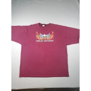 Harley Davidson Maroon T-Shirt Short Sleeve See Pics For Size
